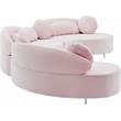 Meridian Furniture Vivacious Pink Velvet 3pc. Sectional