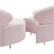 Meridian Furniture Vivacious Pink Velvet 3pc. Sectional