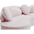 Meridian Furniture Vivacious Pink Velvet 3pc. Sectional