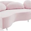 Meridian Furniture Vivacious Pink Velvet 3pc. Sectional