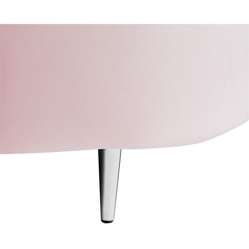 Meridian Furniture Vivacious Pink Velvet 3pc. Sectional