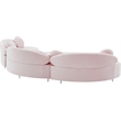 Meridian Furniture Vivacious Pink Velvet 3pc. Sectional
