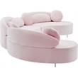 Meridian Furniture Vivacious Pink Velvet 3pc. Sectional