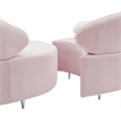 Meridian Furniture Vivacious Pink Velvet 3pc. Sectional