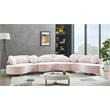 Meridian Furniture Vivacious Pink Velvet 3pc. Sectional
