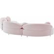 Meridian Furniture Vivacious Pink Velvet 3pc. Sectional