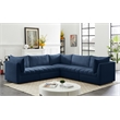Meridian Furniture Jacob Navy Velvet Modular Sectional