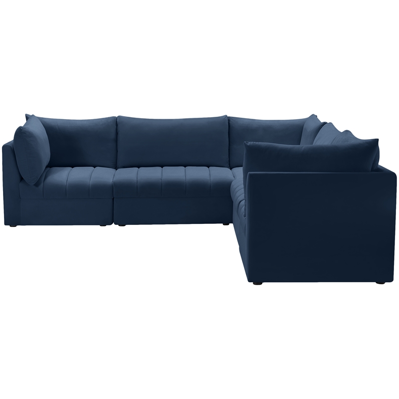 Meridian Furniture Jacob Navy Velvet Modular Sectional