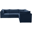 Meridian Furniture Jacob Navy Velvet Modular Sectional
