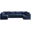Meridian Furniture Jacob Navy Velvet Modular Sectional