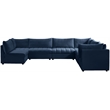 Meridian Furniture Jacob Navy Velvet Modular Sectional