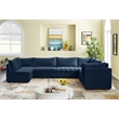 Meridian Furniture Jacob Navy Velvet Modular Sectional