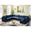 Meridian Furniture Jacob Navy Velvet Modular Sectional