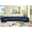 Meridian Furniture Jacob Navy Velvet Modular Sectional