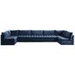 Meridian Furniture Jacob Navy Velvet Modular Sectional