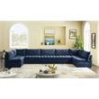 Meridian Furniture Jacob Navy Velvet Modular Sectional