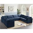Meridian Furniture Jacob Navy Velvet Modular Sectional