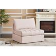 Meridian Furniture Jacob Pink Velvet Armless