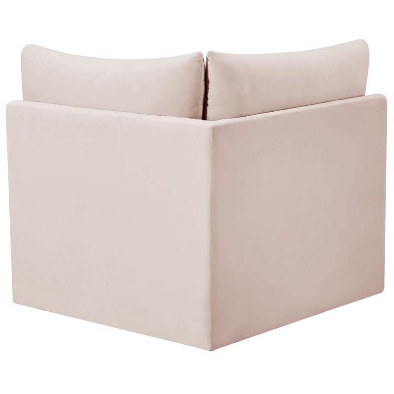 Meridian Furniture Jacob Pink Velvet Corner