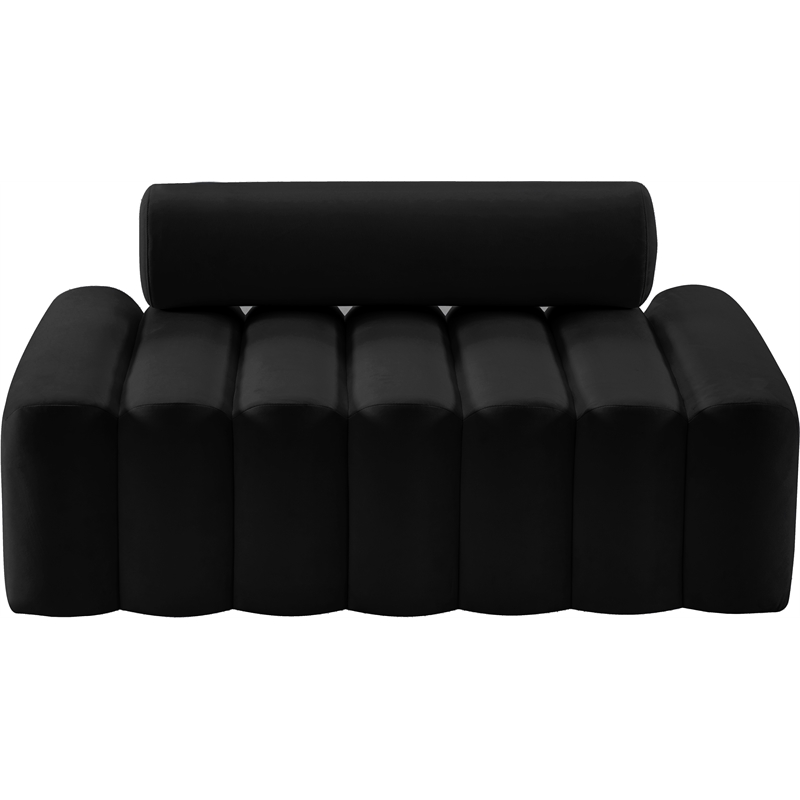 Meridian Furniture Melody Black Velvet Loveseat