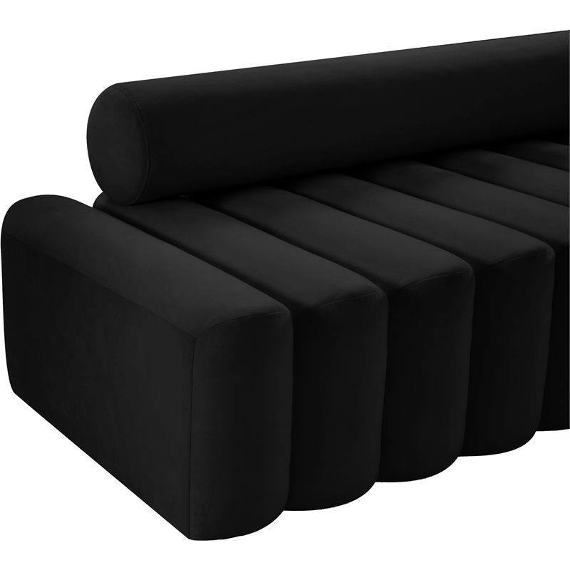 Meridian Furniture Melody Black Velvet Loveseat