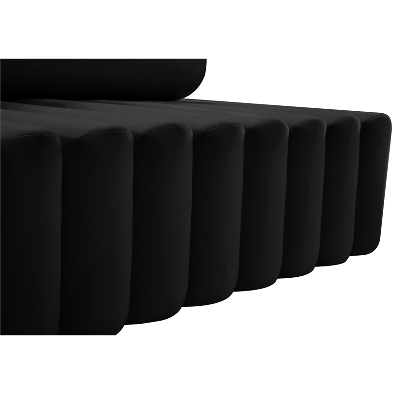 Meridian Furniture Melody Black Velvet Loveseat