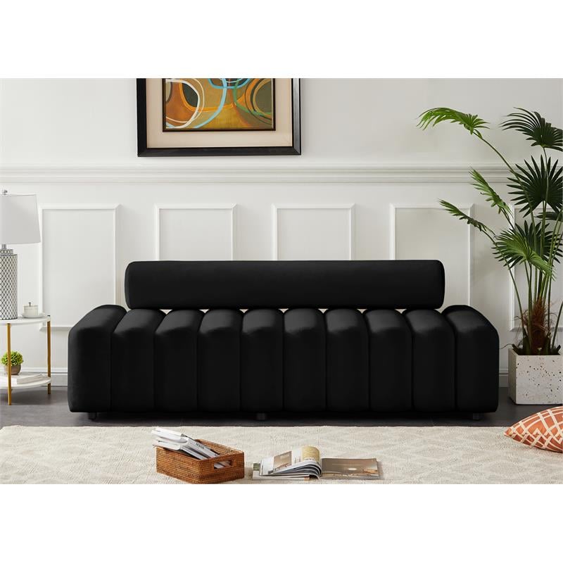 Meridian Furniture Melody Black Velvet Sofa