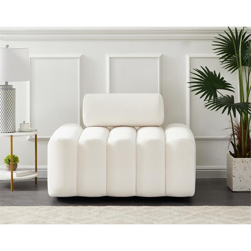 Meridian Furniture Melody Cream Velvet Chair