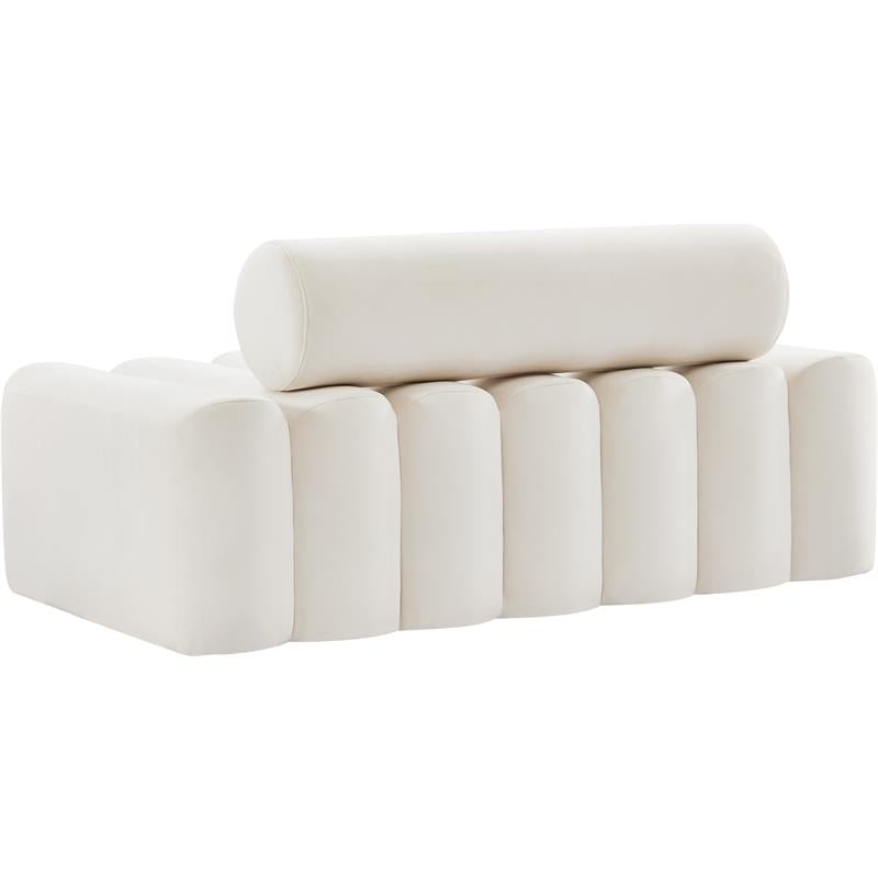 Meridian Furniture Melody Cream Velvet Loveseat