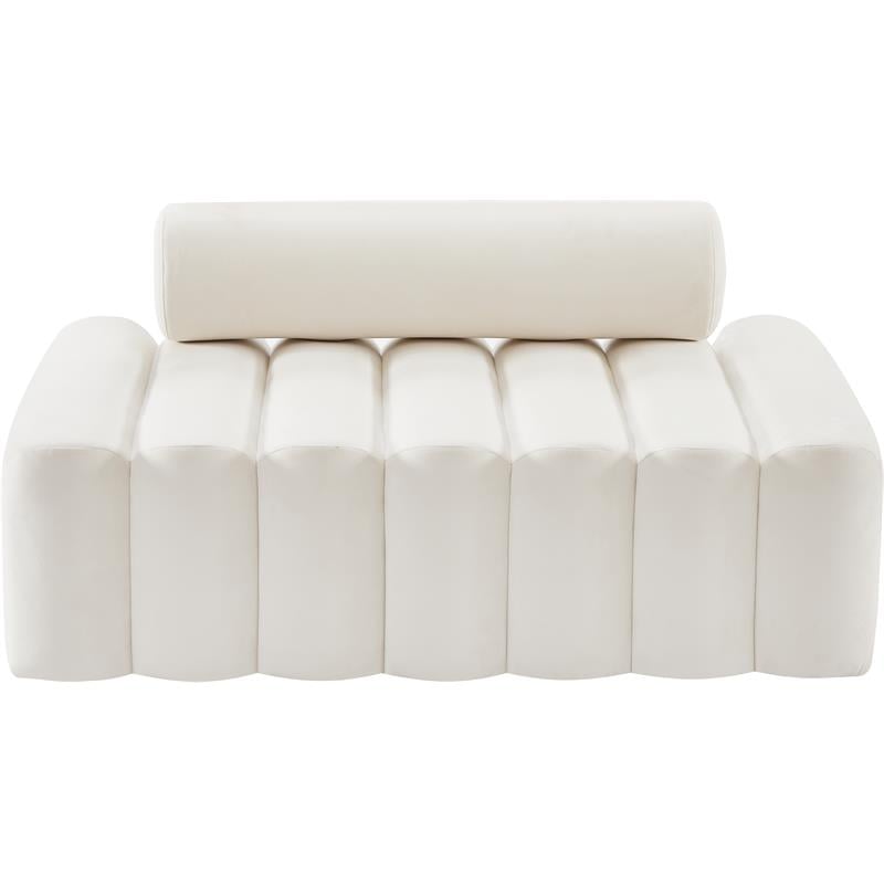 Meridian Furniture Melody Cream Velvet Loveseat