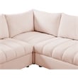 Meridian Furniture Jacob Pink Velvet Modular Sectional