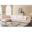 Meridian Furniture Jacob Pink Velvet Modular Sectional