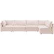 Meridian Furniture Jacob Pink Velvet Modular Sectional