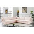 Meridian Furniture Jacob Pink Velvet Modular Sectional