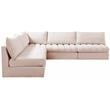 Meridian Furniture Jacob Pink Velvet Modular Sectional