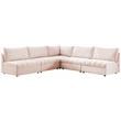 Meridian Furniture Jacob Pink Velvet Modular Sectional