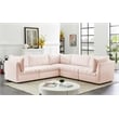 Meridian Furniture Jacob Pink Velvet Modular Sectional