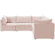 Meridian Furniture Jacob Pink Velvet Modular Sectional