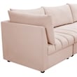 Meridian Furniture Jacob Pink Velvet Modular Sectional