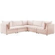 Meridian Furniture Jacob Pink Velvet Modular Sectional