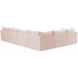 Meridian Furniture Jacob Pink Velvet Modular Sectional