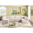 Meridian Furniture Jacob Pink Velvet Modular Sectional