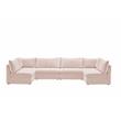 Meridian Furniture Jacob Pink Velvet Modular Sectional