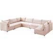 Meridian Furniture Jacob Pink Velvet Modular Sectional