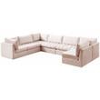 Meridian Furniture Jacob Pink Velvet Modular Sectional