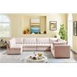Meridian Furniture Jacob Pink Velvet Modular Sectional