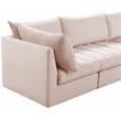 Meridian Furniture Jacob Pink Velvet Modular Sectional