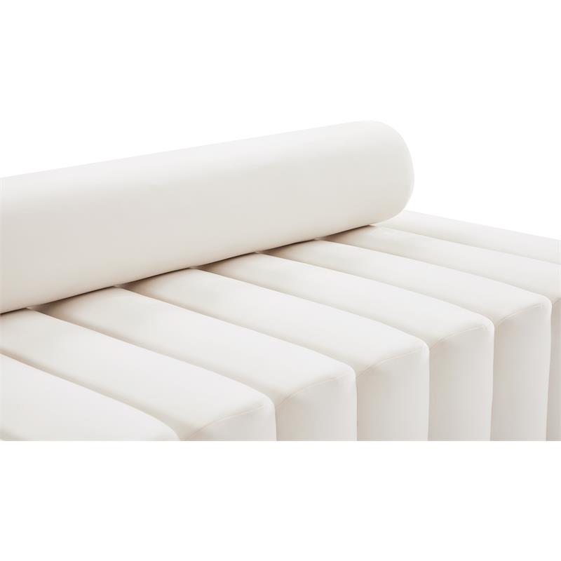 Meridian Furniture Melody Cream Velvet Sofa