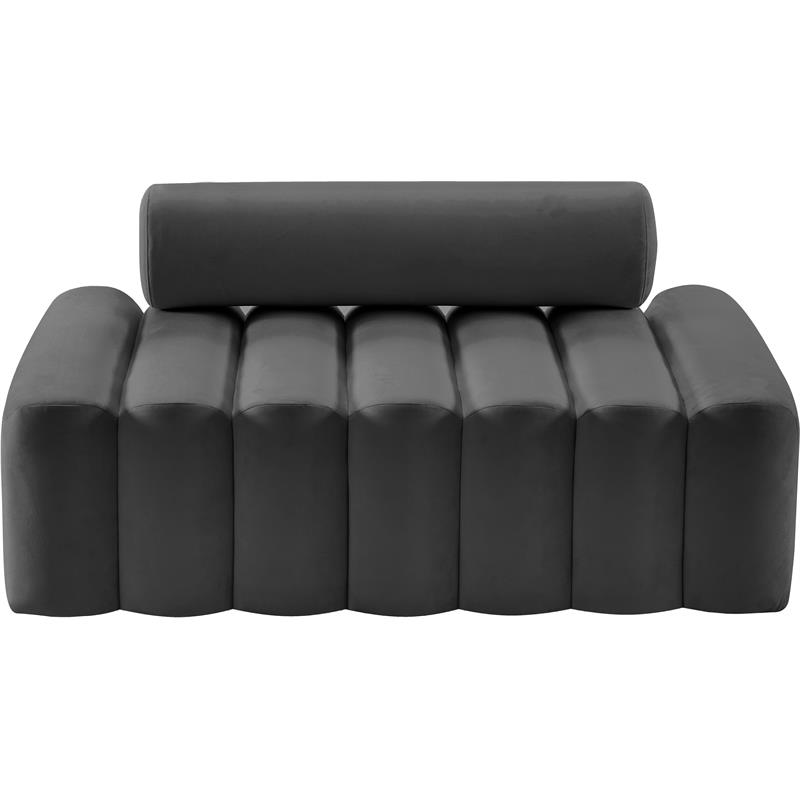 Meridian Furniture Melody Grey Velvet Loveseat