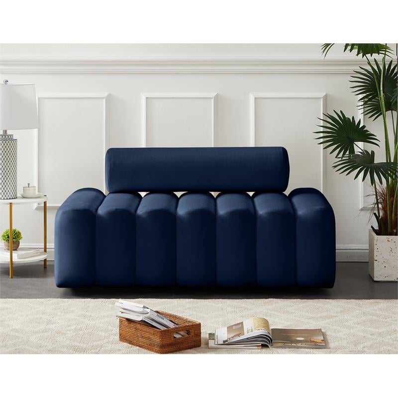 Meridian Furniture Melody Navy Velvet Loveseat